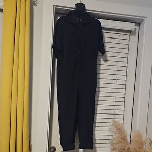 Black Button-Up Jumpsuit